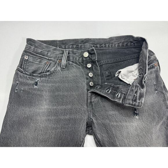 Levi's 501CT Women's Customized & Tapered Gray Denim Jeans - Size 26x32 (30x28) - Picture 2 of 6